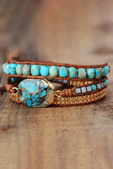 Handmade Natural Stone Copper Bracelet - Flyclothing LLC