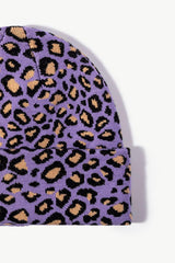 Leopard Pattern Cuffed Beanie - Trendsi