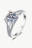 Stylish Moissanite Sterling Silver Ring - Flyclothing LLC