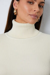 Turtleneck Dropped Shoulder Top and Pants Sweater Set - Flyclothing LLC