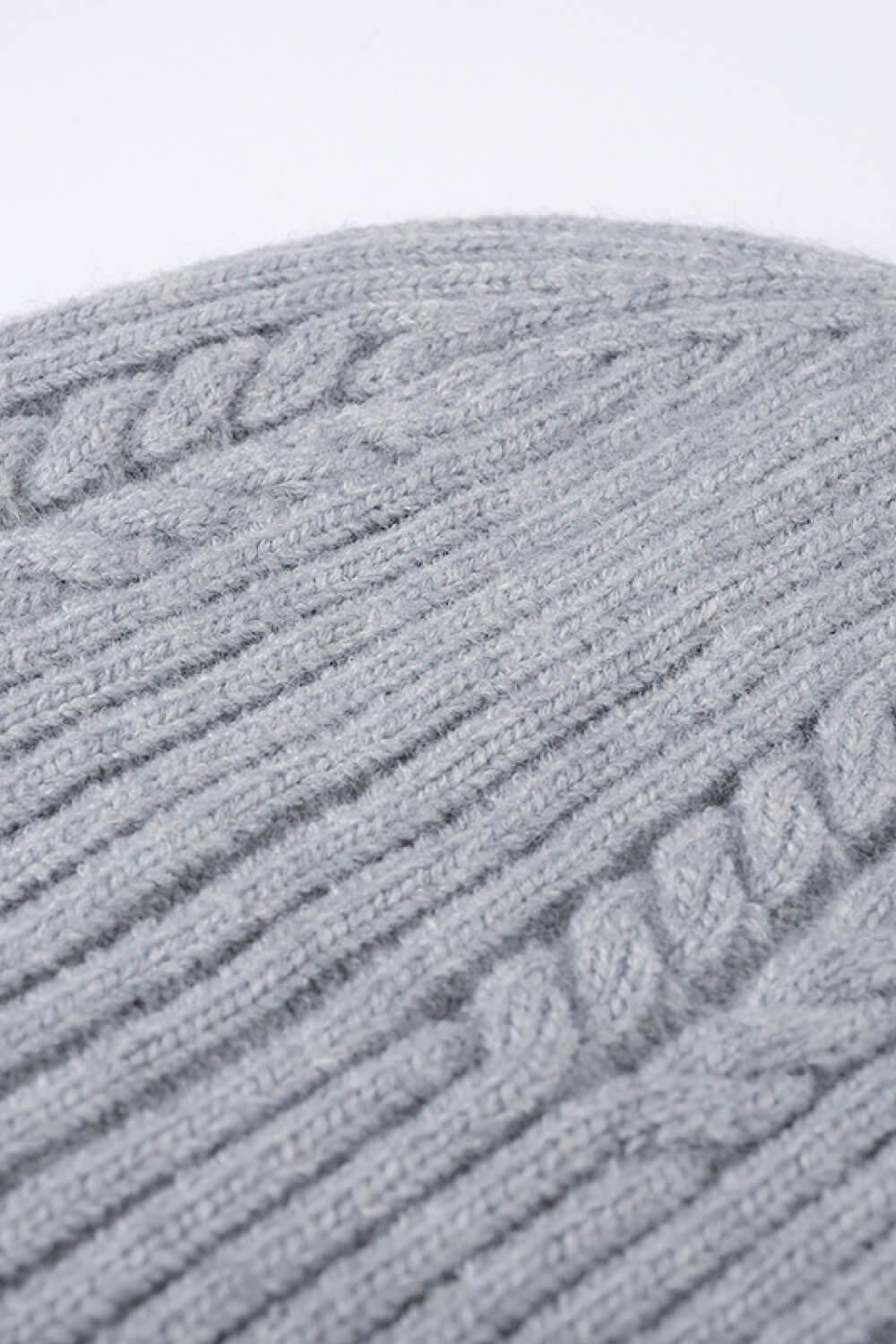 Cable-Knit Cuff Beanie - Trendsi