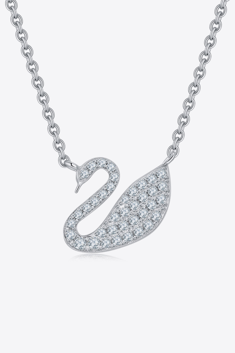 Moissanite Swan 925 Sterling Silver Necklace - Flyclothing LLC