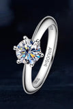 Wonderful Life 1 Carat Moissanite Platinum-Plated Ring - Flyclothing LLC