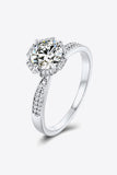 925 Sterling Silver 1 Carat Moissanite Ring - Flyclothing LLC