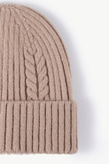 Cable-Knit Cuff Beanie - Trendsi