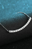 Sterling Silver Curved Bar Necklace - Flyclothing LLC