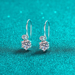 2 Carat Moissanite 925 Sterling Silver Earrings - Flyclothing LLC