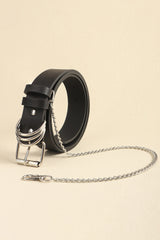 PU Leather Alloy Chain Belt - Flyclothing LLC