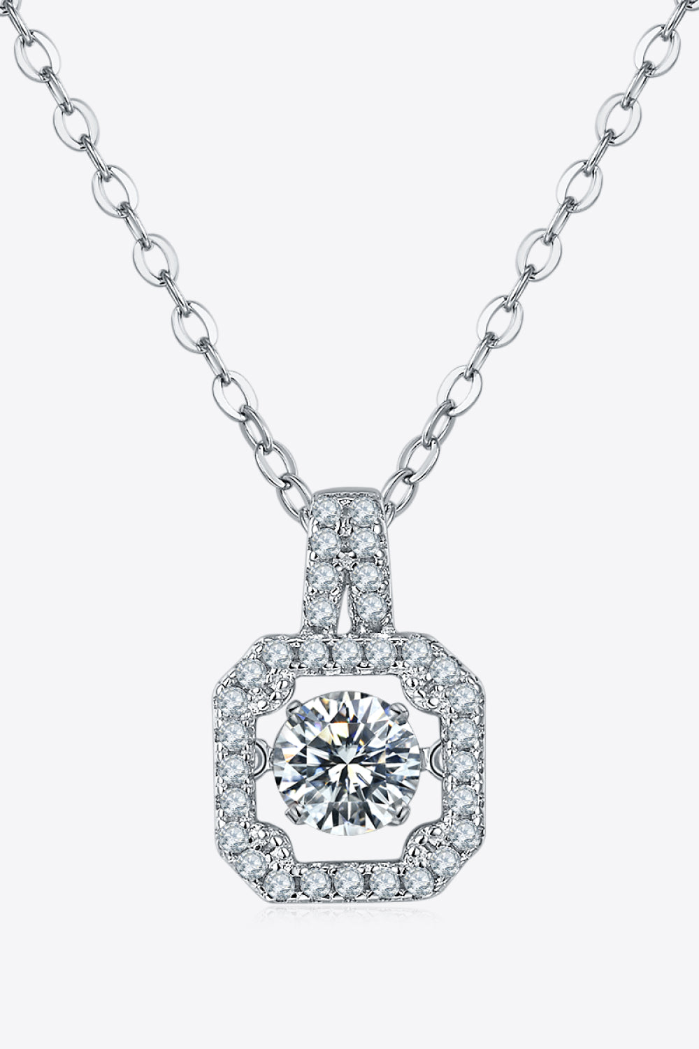 Moissanite 925 Sterling Silver Necklace - Flyclothing LLC