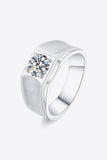 1 Carat Moissanite Wide Band Ring - Flyclothing LLC