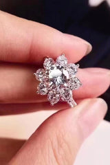 1 Carat Moissanite Flower Ring - Flyclothing LLC