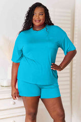 Basic Bae Full Size Soft Rayon Half Sleeve Top and Shorts Set - Flyclothing LLC