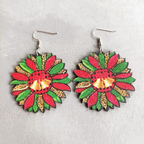 Christmas Themed Wood Dangle Earrings - Flyclothing LLC