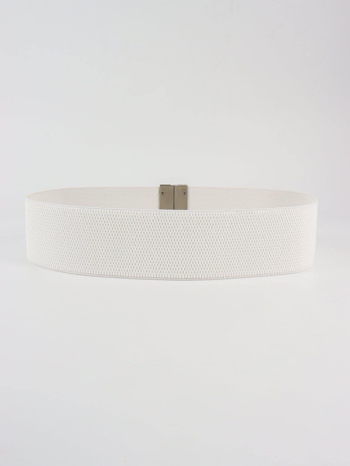 Alloy Buckle Elastic Belt - Trendsi