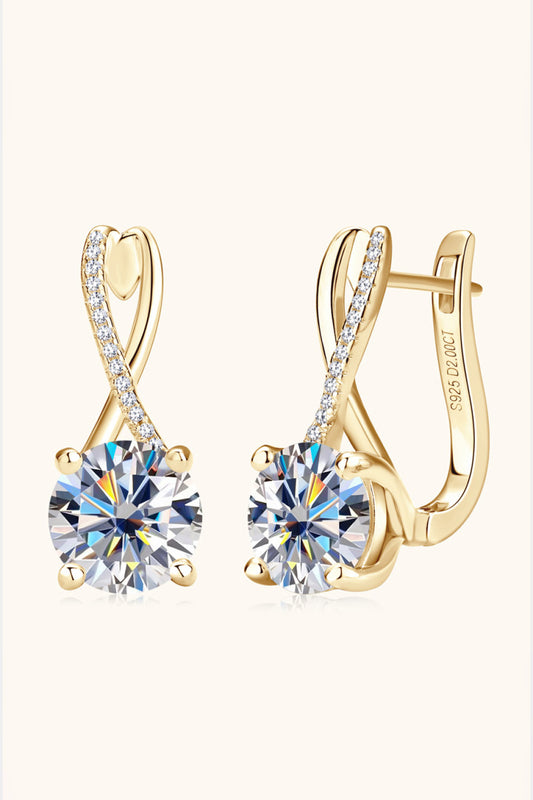 4 Carat Moissanite 925 Sterling Silver Earrings - Flyclothing LLC