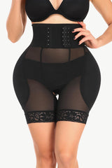 Full Size Breathable Lace Trim Shaping Shorts - Flyclothing LLC