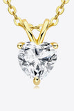 1 Carat Moissanite Heart-Shaped Pendant Necklace - Flyclothing LLC