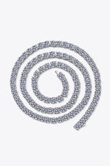 Moissanite Rhodium-Plated Necklace - Flyclothing LLC