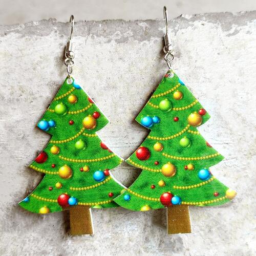 Christmas Themed Acrylic Dangle Earrings - Flyclothing LLC