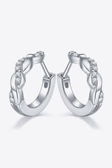 Moissanite Twisted Platinum-Plated Earrings - Flyclothing LLC