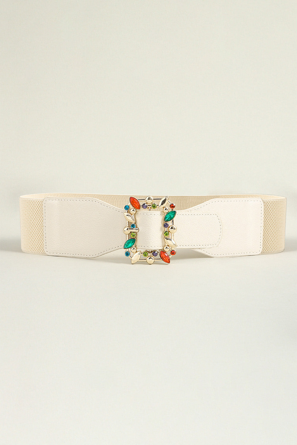 Multicolored Leaf Buckle Elastic Belt - Flyclothing LLC