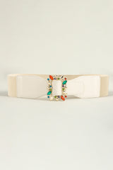 Multicolored Leaf Buckle Elastic Belt - Flyclothing LLC