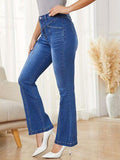 High Waist Bootcut Jeans with Pockets - Flyclothing LLC