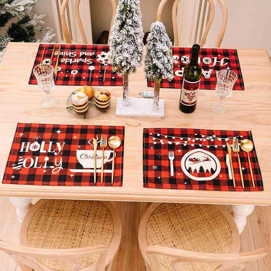 Assorted 2-Piece Plaid Placemats - Trendsi