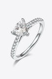 1 Carat Moissanite Triangle 925 Sterling Silver Ring - Flyclothing LLC