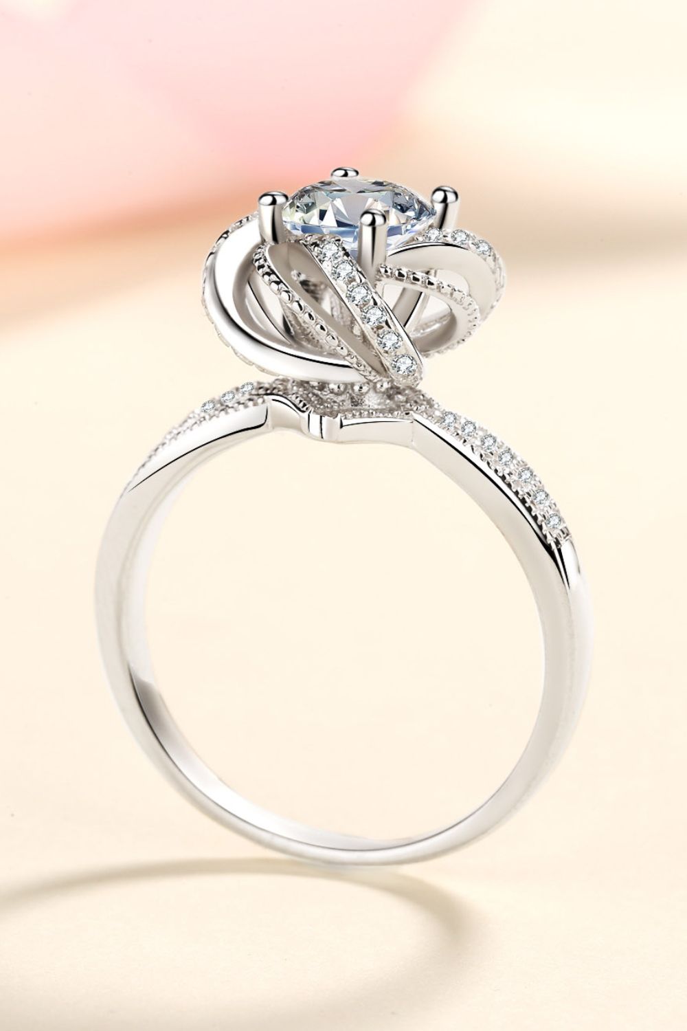 1 Carat Moissanite 925 Sterling Silver Ring - Flyclothing LLC