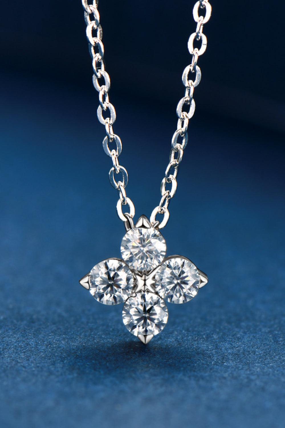 Moissanite Four Leaf Clover Pendant Necklace - Flyclothing LLC