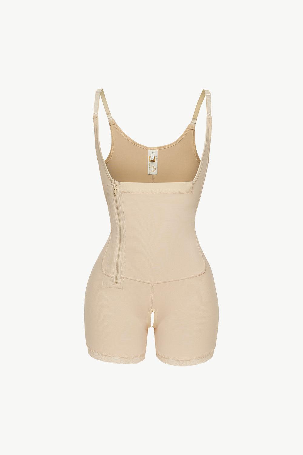 Full Size Side Zipper Under-Bust Shaping Bodysuit - Trendsi