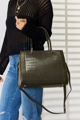 David Jones Texture PU Leather Handbag - Trendsi