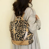 Leopard PU Leather Backpack Bag - Flyclothing LLC