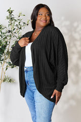 Basic Bae Full Size Ribbed Cocoon Cardigan - Flyclothing LLC