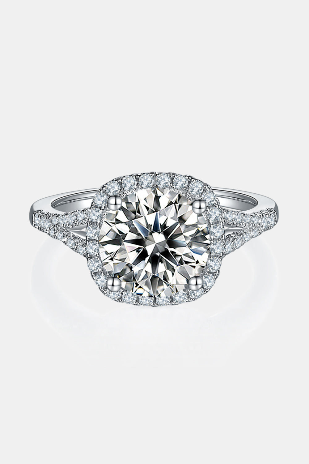 3 Carat Moissanite Halo Ring - Flyclothing LLC