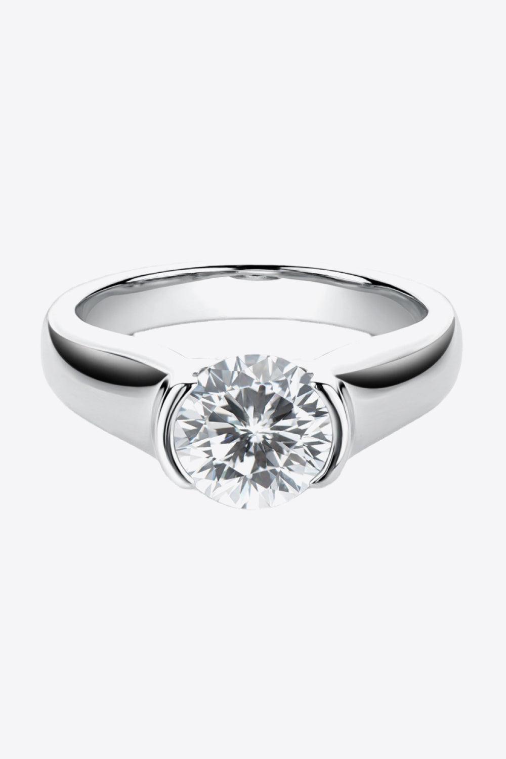 Looking Good 2 Carat Moissanite Platinum-Plated Ring - Flyclothing LLC