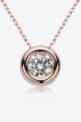 1 Carat Moissanite Pendant 925 Sterling Silver Necklace - Trendsi