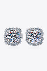 Let Me Love You 1 Carat Moissanite Stud Earrings - Trendsi