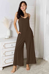 Basic Bae Full Size Spaghetti Strap V-Neck Jumpsuit - Flyclothing LLC