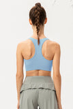 Zip-Up Round Neck Sports Bra - Flyclothing LLC