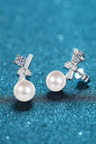 Pearl Moissanite Stud Earrings - Flyclothing LLC