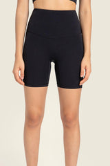 Seamless High-Rise Wide Waistband Biker Shorts - Flyclothing LLC