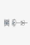 Moissanite 925 Sterling Silver Stud Earrings - Flyclothing LLC