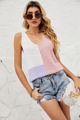 Color Block Knit Tank - Flyclothing LLC