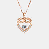 Moissanite 925 Sterling Silver Heart Necklace - Flyclothing LLC