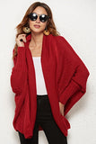 Open Front Dolman Sleeve Longline Cardigan - Flyclothing LLC