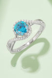 1 Carat Moissanite Contrast 925 Sterling Silver Ring - Flyclothing LLC