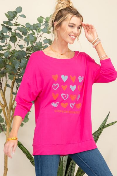 Celeste Full Size Heart Graphic Long Sleeve T-Shirt - Flyclothing LLC