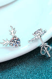 925 Sterling Silver Reindeer-Shaped Moissanite Ring - Trendsi